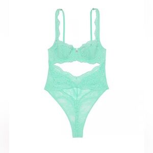 Victoria's Secret Mint Lace Bodysuit